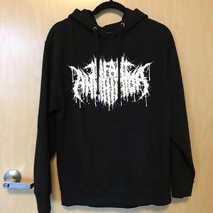 goth metal hoodie